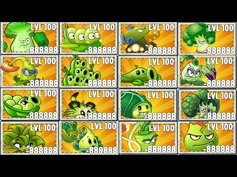 PvZ 2 Gameplay - Team GREEN vs PURPLE - Which Team Will Win ? - Team Plant Vs Team Plant