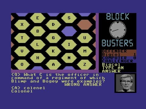 Blockbusters - C64 Commodore 64 game playthrough with commentary (by me, not Bob Holness)
