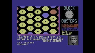 Blockbusters - C64 Commodore 64 game playthrough with commentary (by me, not Bob Holness)