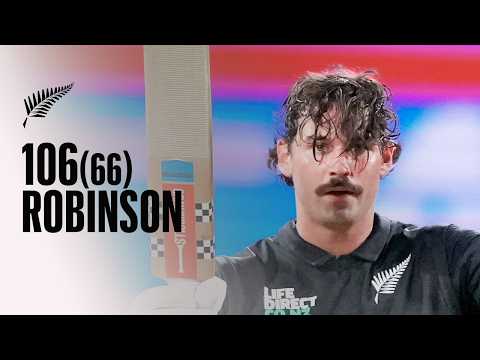 Incredible T20 Hundred | Every Ball Of Tim Robinson Century | new Zealand v Australia 1st T20 2025