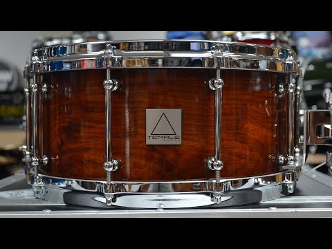Temple Drums USA 14x6.5 Brazilian Rosewood Solid Shell Snare Drum