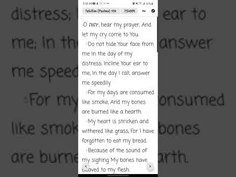 Tehillim/ Psalms Chapter 102