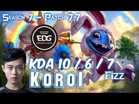 EDG Koro1 FIZZ vs MALPHITE Top - Patch 7.7 KR Ranked