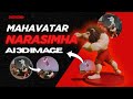 3D AI Photo Mahavatar Narasimha Blender