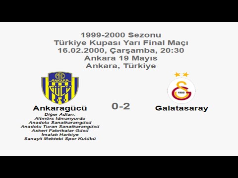 Ankaragücü 0-2 Galatasaray 16.02.2000 - 1999-2000 Turkish Cup Semi Final Match + Post-Match Comments