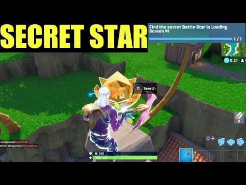 Fortnite season 8 week 1 battle star find the secret battle star in loading screen #1