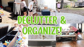 DECLUTTERING & ORGANIZING! INSIDE & OUTSIDE CLEANING MOTIVATION! MESSY HOUSE CLEAN WITH ME!