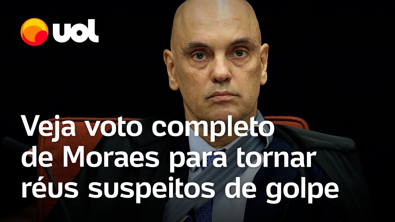 Moraes vota para tornar réus aliados de Bolsonaro acusados de golpe; veja voto na íntegra