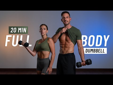 20 MIN FULL BODY HIIT Workout With Weights At Home No Repeat No Jumping