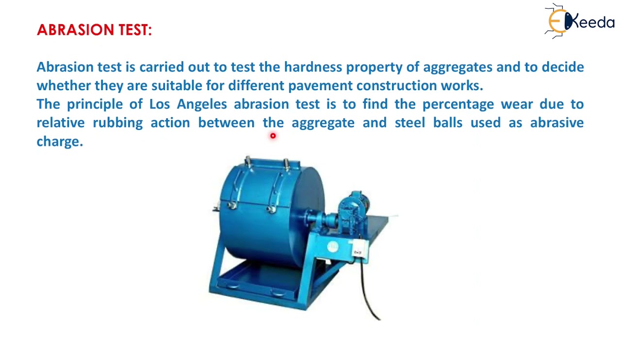 Aggregates - Crushing Test, Abrasion Test - Highway Materials - Transportation Engineering - I