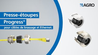 Presse-étoupes Progress® avec garnitures d’étanchéité fendues pour câbles de brassage et Ethernet.