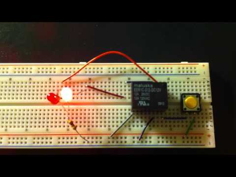 12V Relais Schaltung mit zwei LEDs