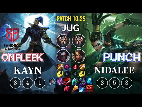 SB OnFleek Kayn vs Punch Nidalee Jungle - KR Patch 10.25