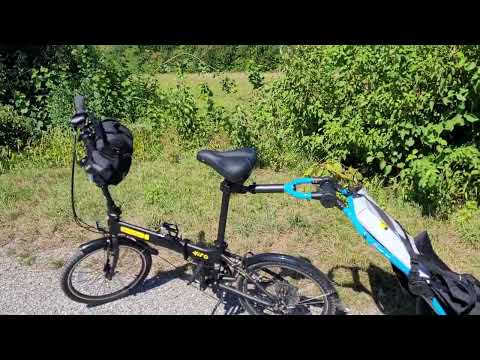 Dahon Hit Folding Bike and Burley Travoy Trailer Setup