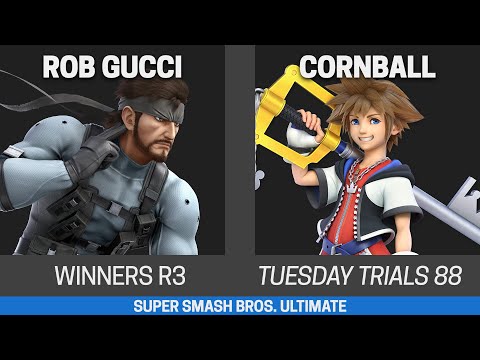 Tuesday Trials 88 SSBU Winners R3 - Rob Gucci (Snake) vs Cornball (Sora)