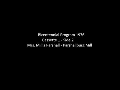 Bicentennial Program 1976 - Millis Parshall - Parshallburg Mill