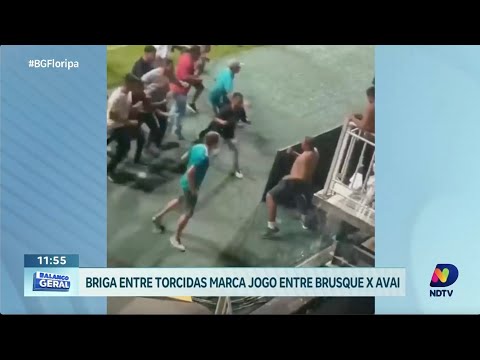 Confronto entre torcidas mancha jogo entre Brusque e Avaí