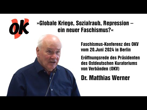 »Globale Kriege, Sozialraub, Repression – ein neuer Faschismus?« - Dr. Matthias Werner