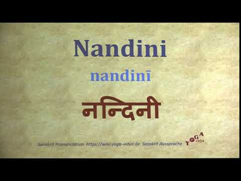 Nandini Pronunciation Sanskrit नन्दिनी nandinī