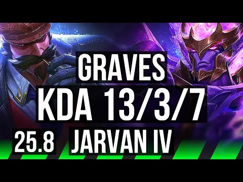 GRAVES vs JARVAN IV (JGL) | Legendary, 13/3/7 | VN Challenger | 25.8
