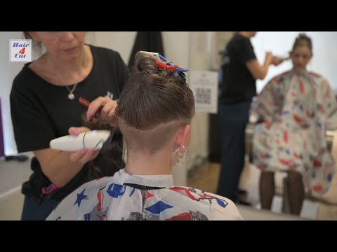 2025-46 Natalie preview - long light hair buzzed and chopped to undercut mullet