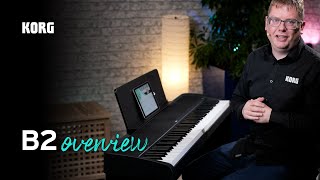 Video thumbnail for Korg B2 - slim, portable and powerful digital piano by Korg UK