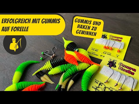 Successful trout fishing with rubber lures