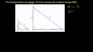 Missing Measurements for Similar Triangles