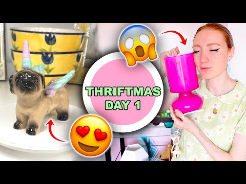 我在兩天內去了 12 家舊貨店，收穫頗豐！聖誕節第一天 (I WENT TO 12 THRIFT STORES IN 2 DAYS | MASSIVE THRIFT HAUL!!! THRIFTMAS DAY 1)