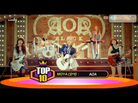 07082013 Top 10 F(x) Brown Eyed Girls Beast VIXX AOA Apink Ailee Infinite