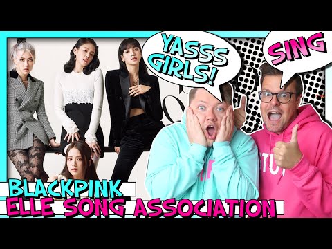 BLACKPINK ELLE Game of Song Association // REACTION // Kpop reaction to Blackpink