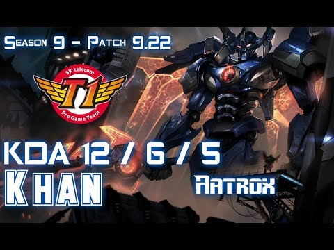 SKT T1 Khan AATROX vs CAMILLE Top - Patch 9.22 KR Ranked