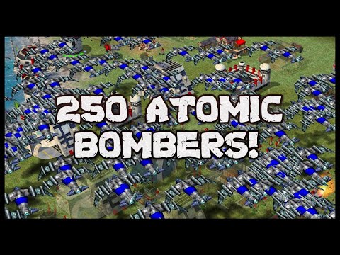 EMPIRE EARTH: 250 ATOMIC BOMBERS VS HARD AI - EPIC!