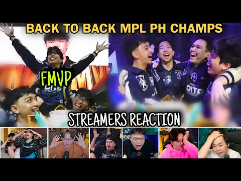 Streamers reaction to TLPH becoming BACK TO BACK MPL PH CHAMPIONS after sweeping AURORA GAMING PH