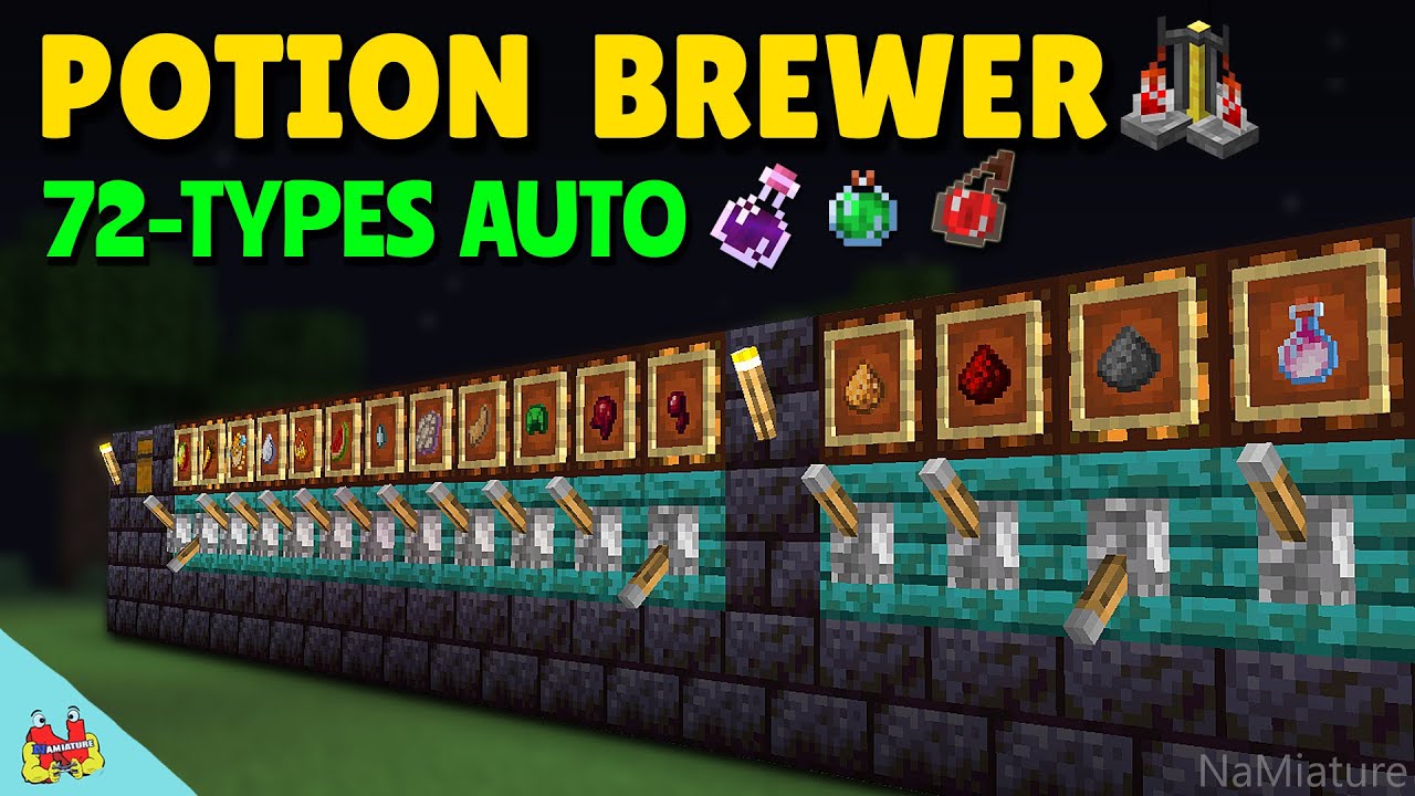 Minecraft: EASY Automatic Mega Potion Brewing Station