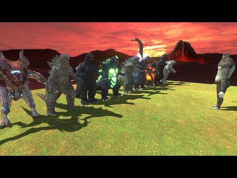 Super Godzilla 2014 + All Kaiju Monster Vs Titan Beast - Animal Revolt Battle Simulator