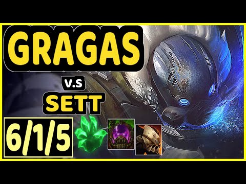 GRAGAS vs SETT - 6/1/5 KDA TOP GAMEPLAY - KR Ranked DIAMOND