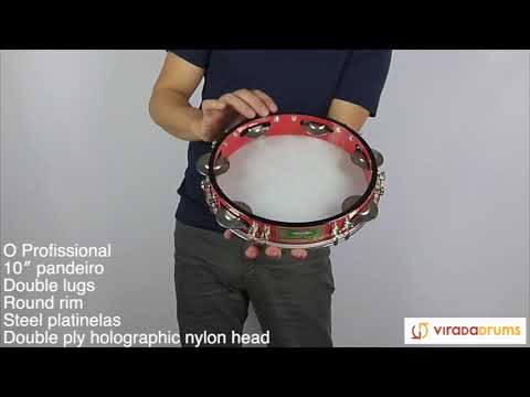 O Profissional 10” Pandeiro - Double Ply Nylon Head, Double Lugs - ViradaDrums.com