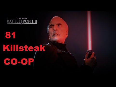 Battlefront II 81 Comte Dooku Killstreak /Gameplay CO-OP (PS4)