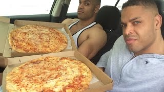 2 Large Cheese Pizza Challenge Fail @hodgetwins
