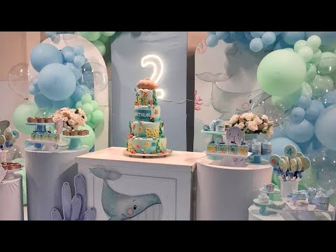 ARTHUR BENÍCIO'S 2ND BIRTHDAY | THEME UNDER THE SEA 🩵🐬