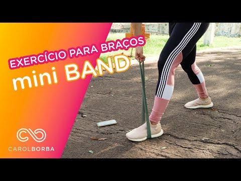 Treino POWER para os braços com mini band - Carol Borba