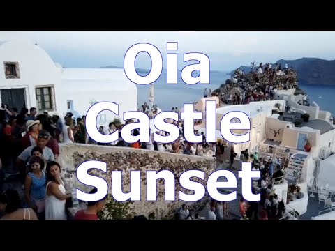 Oia Sunset at the Castle Ruins - Timelapse in Santorini