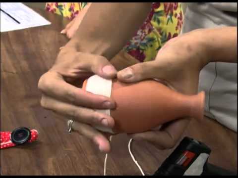 Mulher.com 23/11/2011 - Luminária e vaso com barbante 2/2