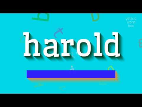 HAROLD - HOW TO SAY HAROLD? #harold