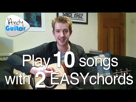 Play TEN guitar songs with two EASY chords | Beginners first guitar lesson