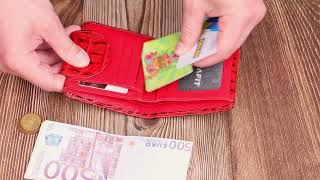 Жіноче фактурне портмоне середнього розміру з натуральної шкіри з тисненням під крокодила Canpellini 21807 червоне