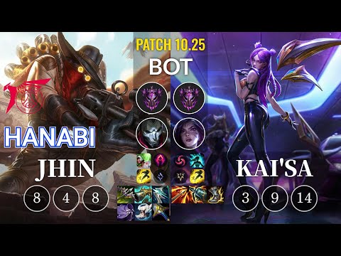 TLN Hanabi Jhin vs Kai'Sa Bot - KR Patch 10.25