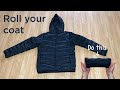 How to roll a winter coat for packing (step-by-step). | 71