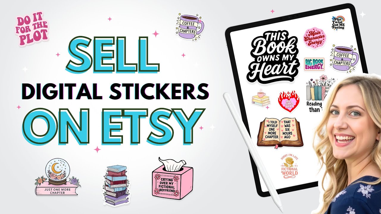 How to Create Digital Stickers, Design Mockups & Sell on Etsy